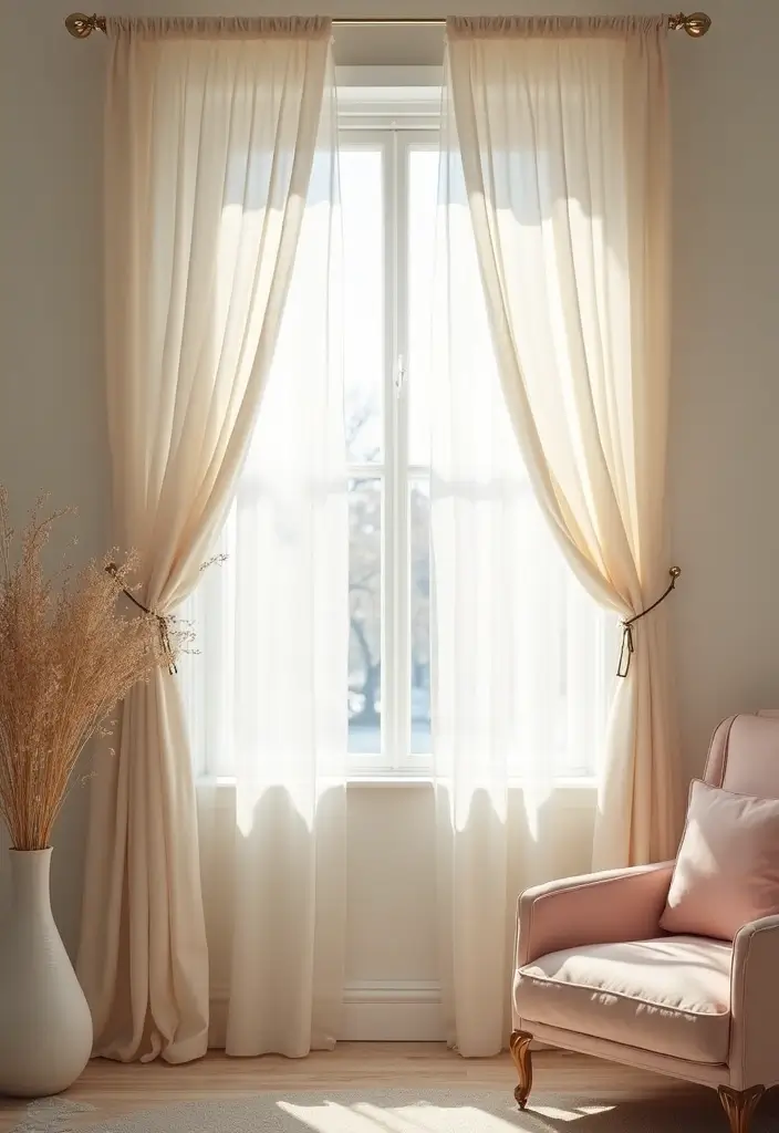 25 Curtains Ideas for Living Room That Feel Luxurious - 10. Tulle Curtains