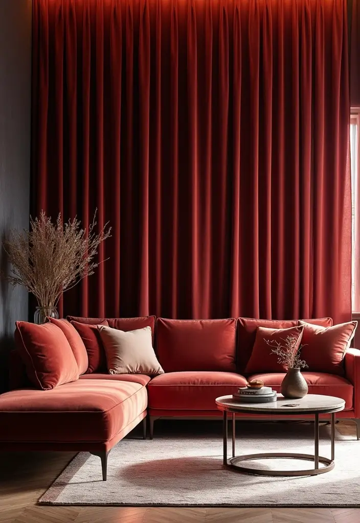 25 Curtains Ideas for Living Room That Feel Luxurious - 4. Velvet Curtains