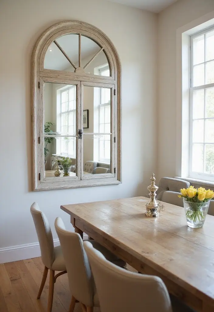 25 Fake Window Ideas That Look Amazingly Real 11 25 Fake Window Ideas That Look Amazingly Real - 11. Mirrored Faux Window