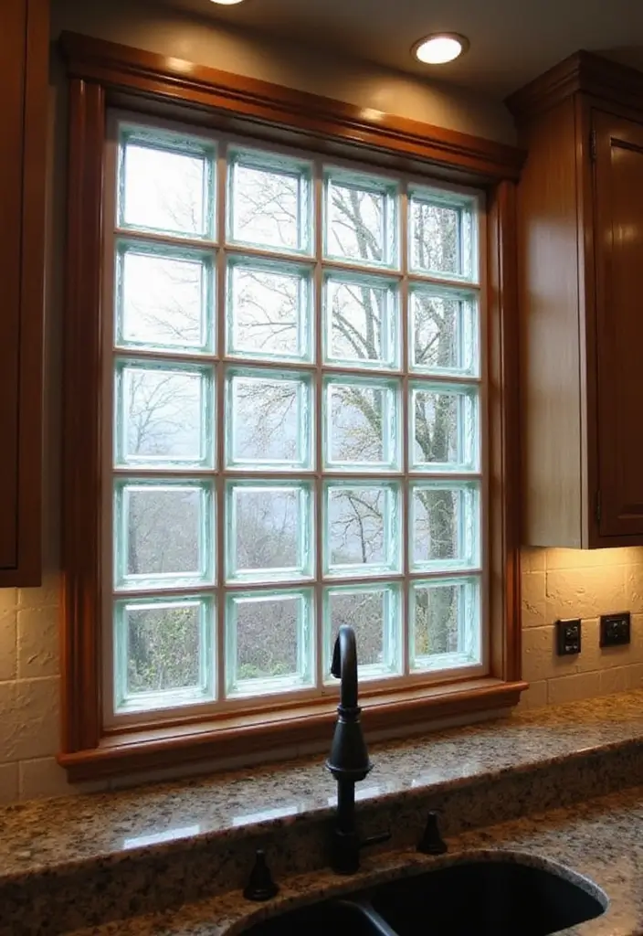 25 Fake Window Ideas That Look Amazingly Real 5 25 Fake Window Ideas That Look Amazingly Real - 5. Glass Block Faux Window