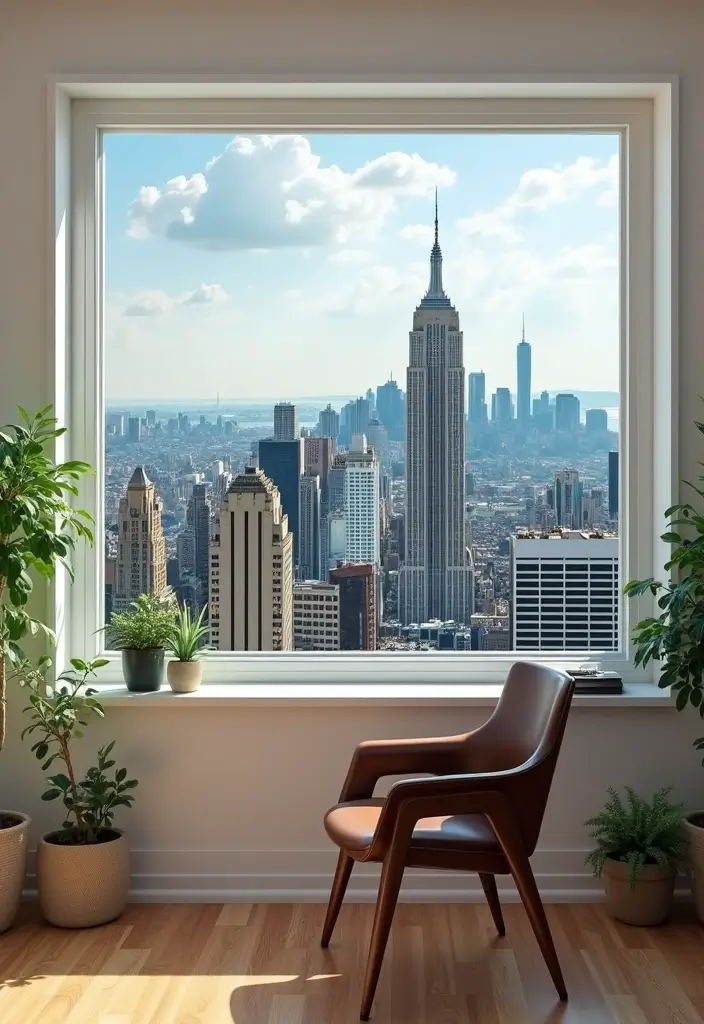 25 Fake Window Ideas That Look Amazingly Real 8 25 Fake Window Ideas That Look Amazingly Real - 8. Urban Skyline Mural