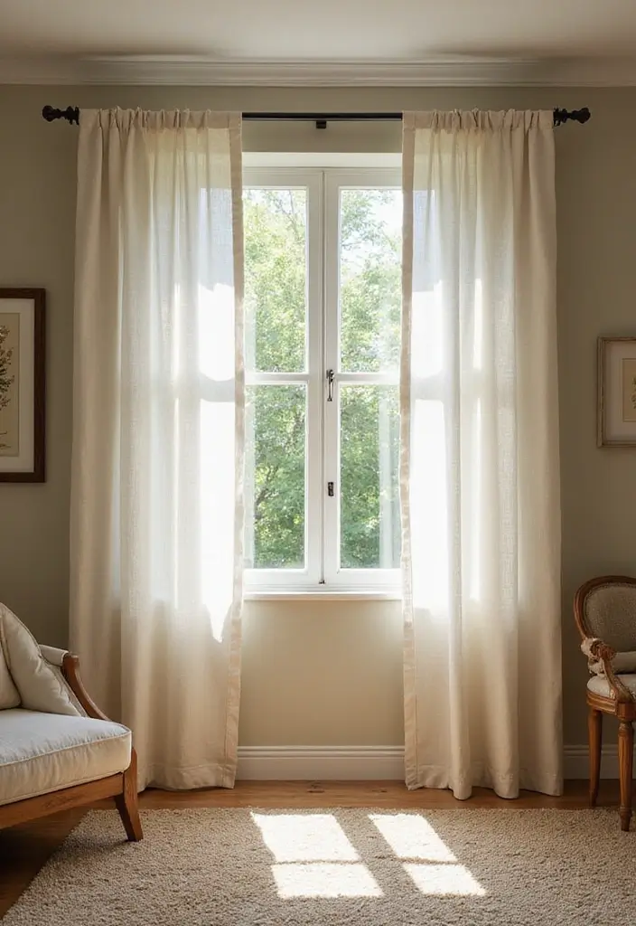 25 Window Dressing Ideas That Transform Your View - 1. Organic Cotton Curtains