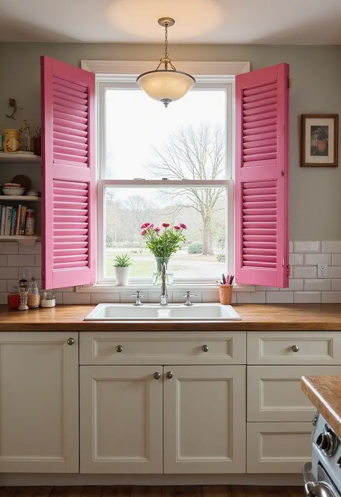 25 Window Dressing Ideas That Transform Your View - 12. Upcycled Window Shutters