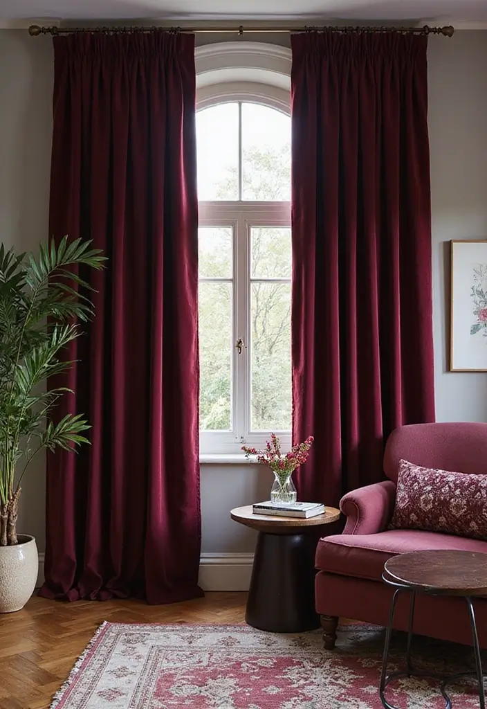 25 Window Dressing Ideas That Transform Your View - 21. Sustainable Velvet Drapes