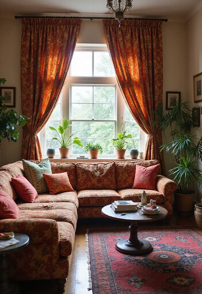 25 Window Dressing Ideas That Transform Your View - 24. Ethnic Print Curtains