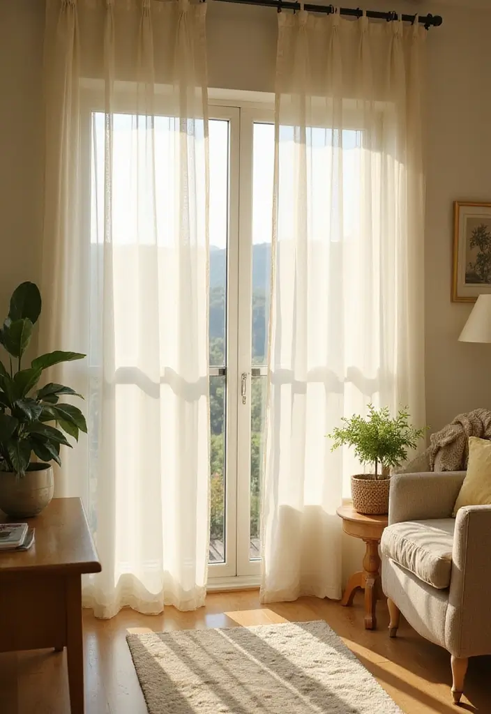 25 Window Dressing Ideas That Transform Your View - 6. Sheer Voile Curtains