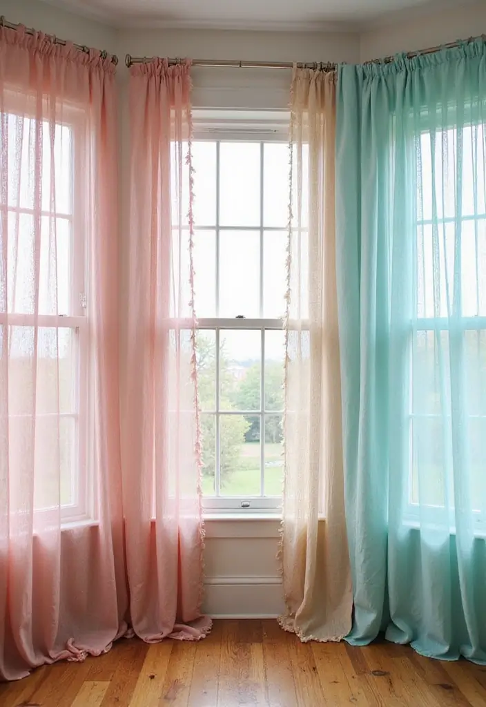 26 Three Window Curtain Ideas That Look Perfect 11 26 Three Window Curtain Ideas That Look Perfect - 11. Whimsical Fringe for Movement
