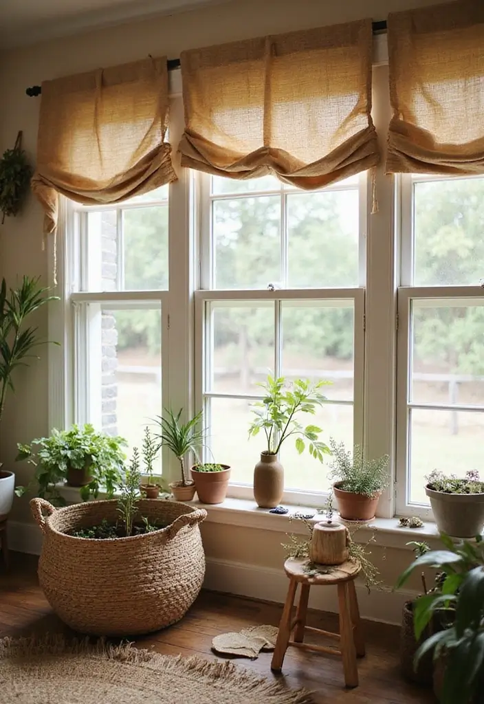 26 Three Window Curtain Ideas That Look Perfect 20 26 Three Window Curtain Ideas That Look Perfect - 20. Eco-Friendly Fabric Choices