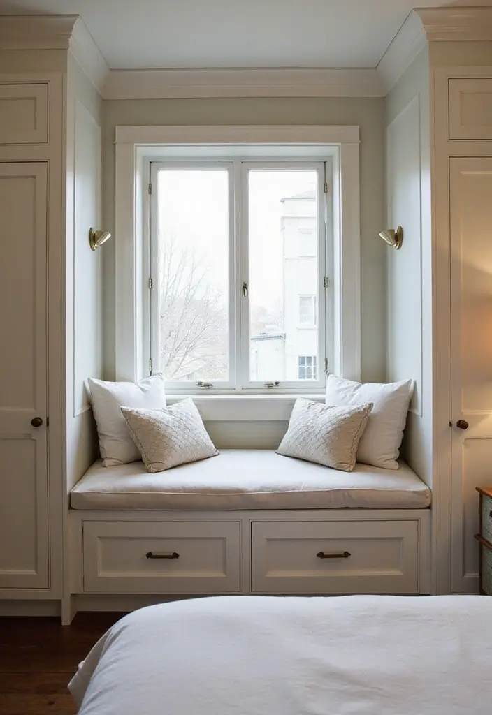 27 Bedroom with Window Layouts You’ll Want to Try 11 27 Bedroom with Window Layouts You’ll Want to Try - 11. Window Seat with Storage
