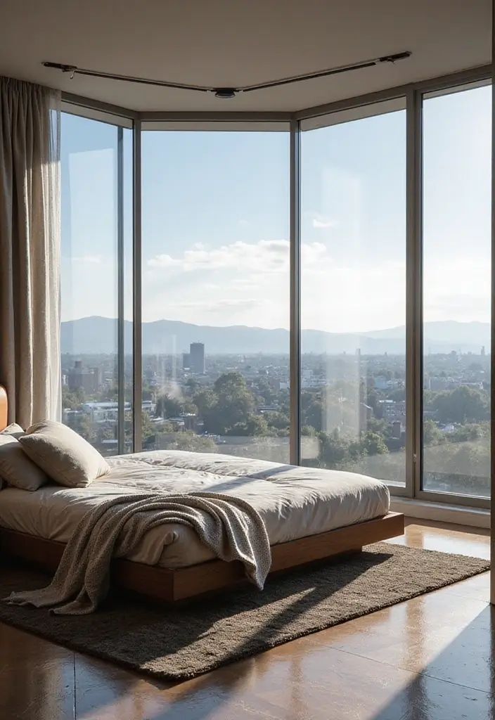 27 Bedroom with Window Layouts You’ll Want to Try 2 27 Bedroom with Window Layouts You’ll Want to Try - 2. Oversized Windows for Dramatic Views