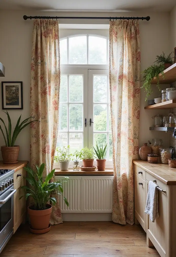 27 Kitchen Curtain Ideas That Make Cooking Brighter - 8. Recycled Fabric Creations