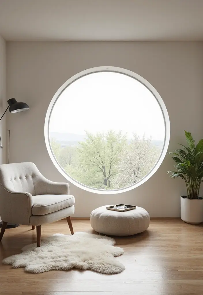 27 Large Window Ideas That Bring the Outdoors In 22 27 Large Window Ideas That Bring the Outdoors In - 22. Large Round Windows for Unique Character