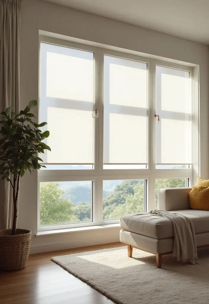 27 Large Window Ideas That Bring the Outdoors In 25 27 Large Window Ideas That Bring the Outdoors In - 25. Picture Windows with Integrated Blinds
