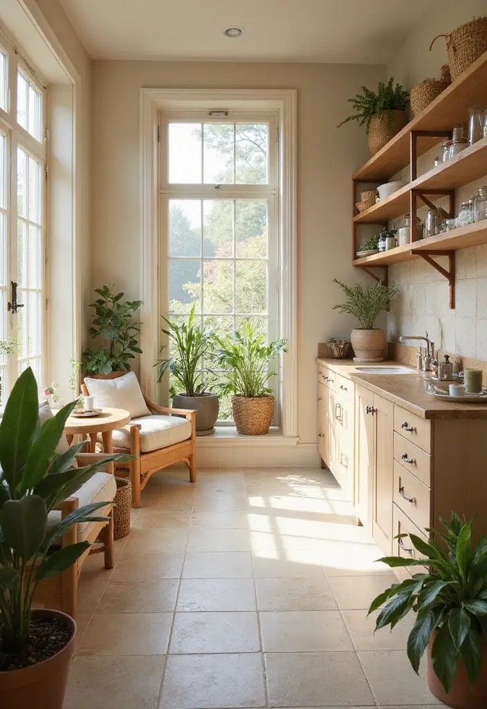 27 Pantry with Window Ideas for Natural Light 14 27 Pantry with Window Ideas for Natural Light - 14. Spa-Like Retreat