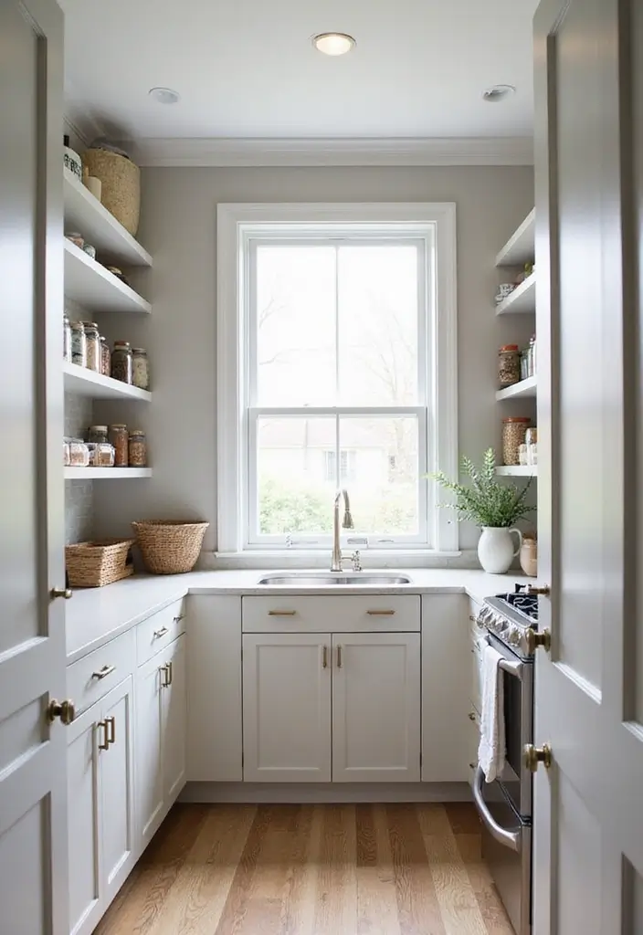27 Pantry with Window Ideas for Natural Light 19 27 Pantry with Window Ideas for Natural Light - 19. Clean and Simple