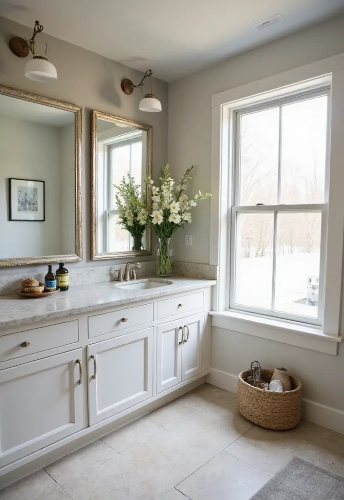 27 Pantry with Window Ideas for Natural Light 22 27 Pantry with Window Ideas for Natural Light - 22. Smart Use of Mirrors