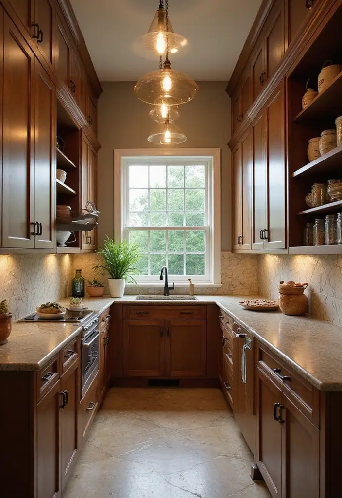 27 Pantry with Window Ideas for Natural Light 26 27 Pantry with Window Ideas for Natural Light - 26. Creative Lighting
