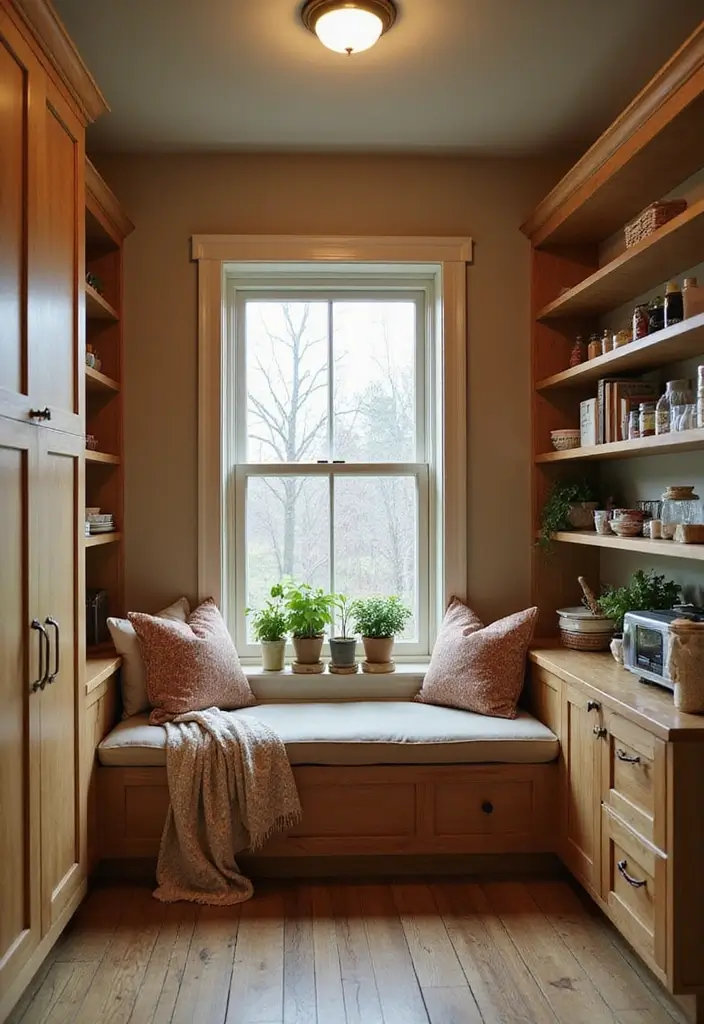 27 Pantry with Window Ideas for Natural Light 5 27 Pantry with Window Ideas for Natural Light - 5. Cozy Nook