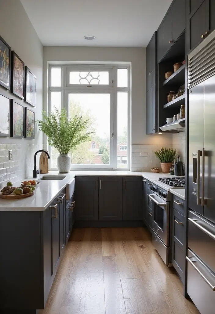 27 Pantry with Window Ideas for Natural Light 7 27 Pantry with Window Ideas for Natural Light - 7. Urban Sleek
