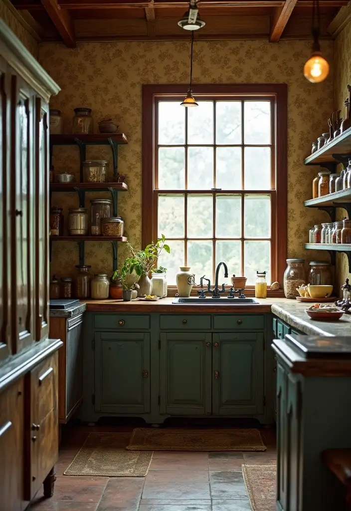 27 Pantry with Window Ideas for Natural Light 8 27 Pantry with Window Ideas for Natural Light - 8. Vintage Charm