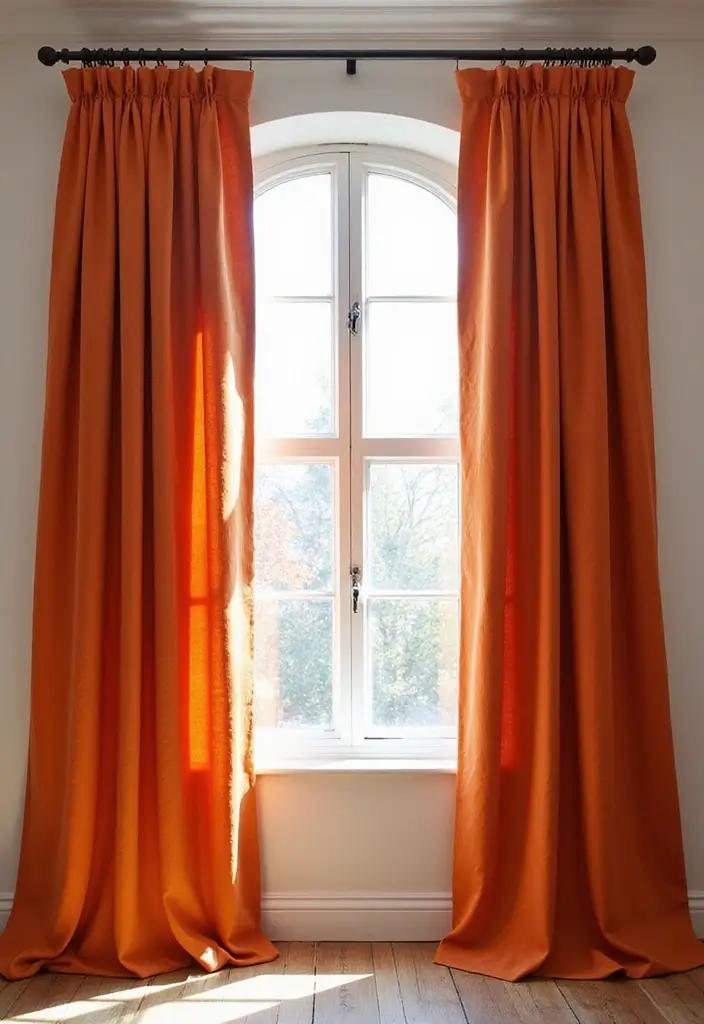 28 Bay Window Treatment Ideas That Elevate Any Room - 20. Bold Solid Colors