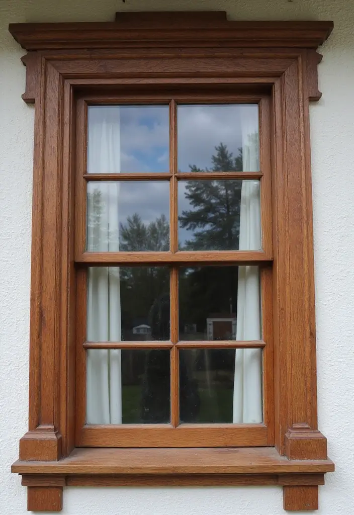28 Exterior Window Trim Ideas That Pop Instantly - 14. Panelled Trim Design