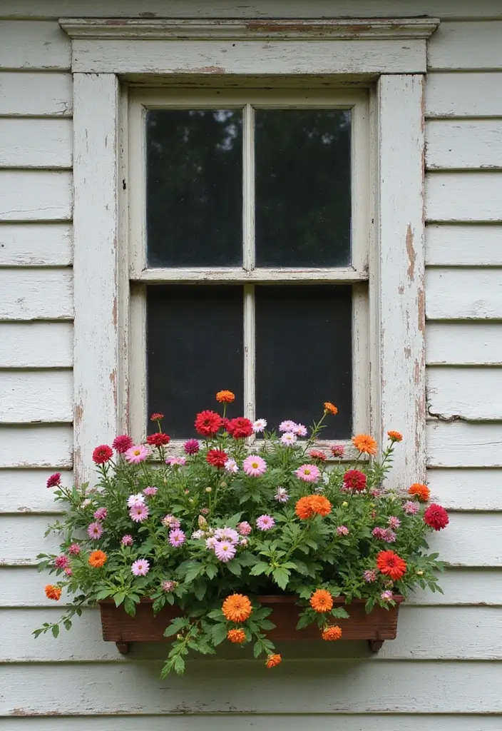 28 Exterior Window Trim Ideas That Pop Instantly - 21. Farmhouse Style Window Boxes