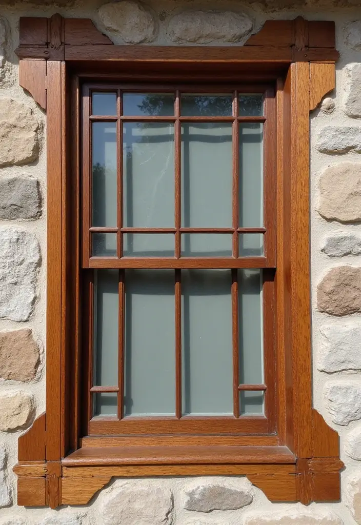 28 Exterior Window Trim Ideas That Pop Instantly - 7. Arts and Crafts Inspired Trim