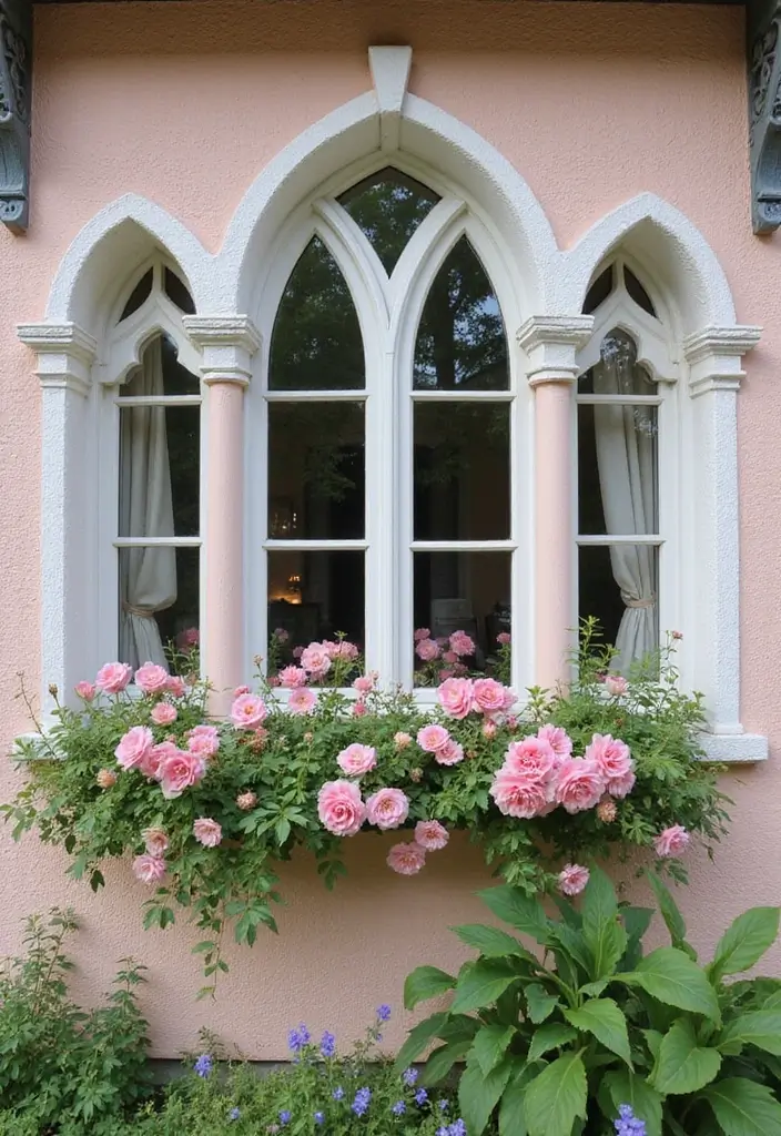 28 Exterior Window Trim Ideas That Pop Instantly - 8. Whimsical Curved Window Casings