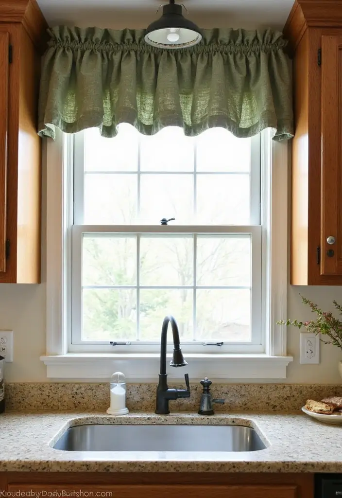 28 Window Valance Ideas That Complete the Look 27 28 Window Valance Ideas That Complete the Look - 27. Textured Ruffled Valance