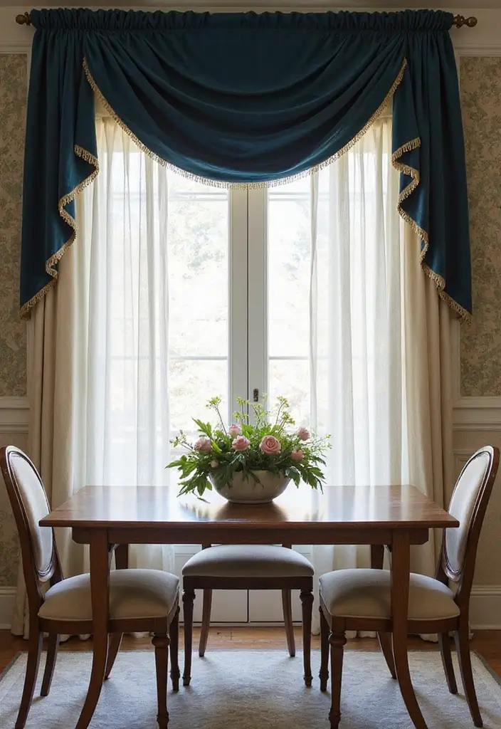 28 Window Valance Ideas That Complete the Look 8 28 Window Valance Ideas That Complete the Look - 8. Eco-Friendly Velvet Valance