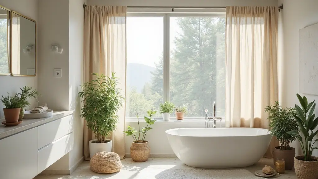 29 Bathroom Window Curtain Ideas That Balance Privacy and Light