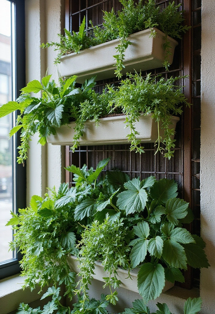 29 Stylish Grill Design Ideas for Modern Windows 16 29 Stylish Grill Design Ideas for Modern Windows - 16. Vertical Garden Grills