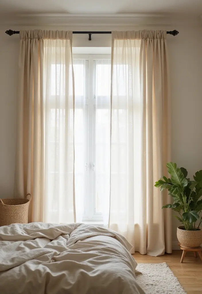 29 Window Curtain Ideas for Every Room Style 1 29 Window Curtain Ideas for Every Room Style - 1. Organic Cotton Curtains for the Bedroom
