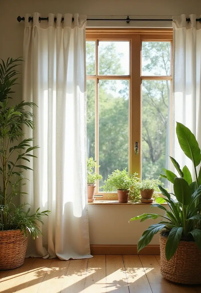 29 Window Curtain Ideas for Every Room Style 13 29 Window Curtain Ideas for Every Room Style - 13. Eco-Friendly Canvas Curtains for Durability