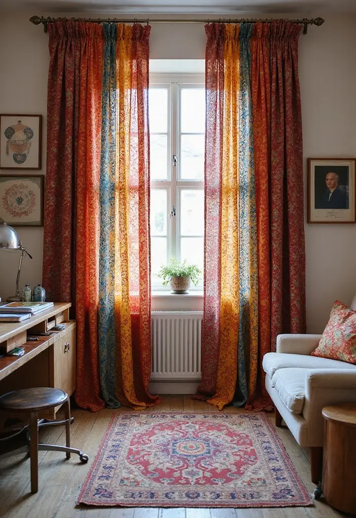 29 Window Curtain Ideas for Every Room Style 22 29 Window Curtain Ideas for Every Room Style - 22. Twill Tapestry Curtains for an Artistic Touch