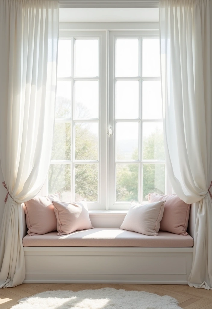 29 Window Seating Ideas for a Dreamy Home Look 12 29 Window Seating Ideas for a Dreamy Home Look - 12. Bright and Airy White Design