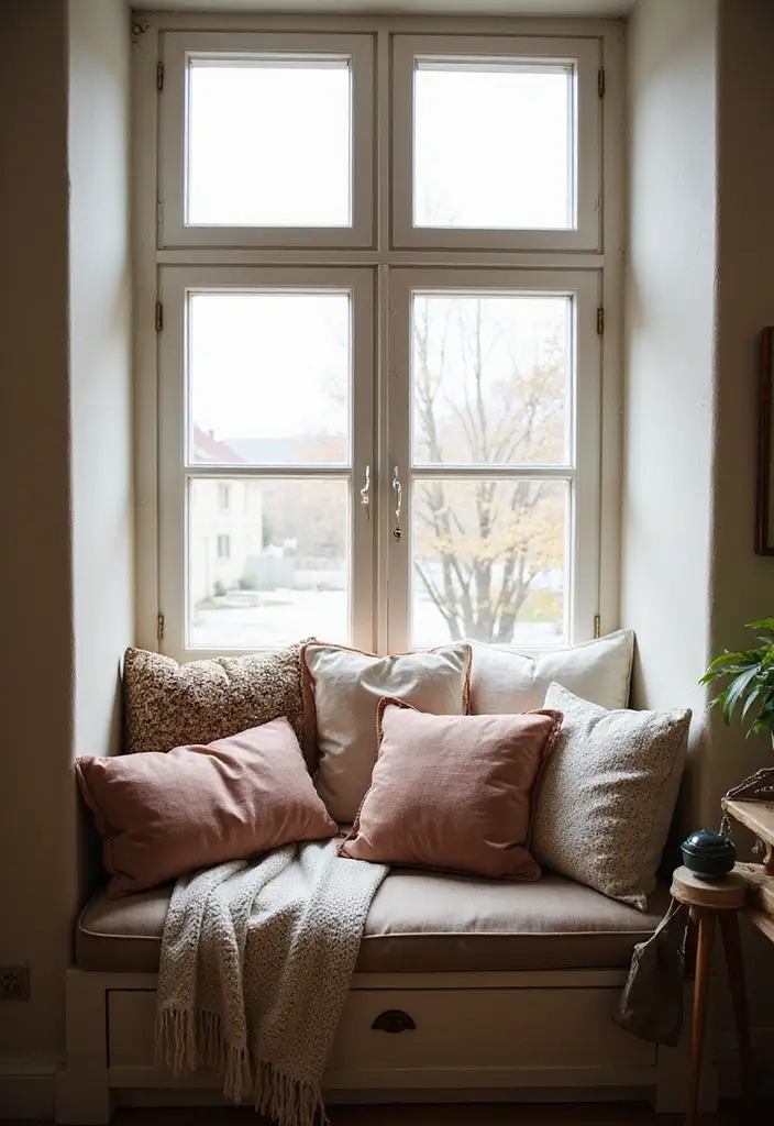29 Window Seating Ideas for a Dreamy Home Look 25 29 Window Seating Ideas for a Dreamy Home Look - 25. Layered Look