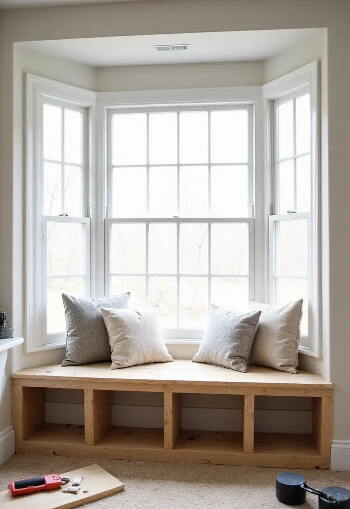 29 Window Seating Ideas for a Dreamy Home Look 5 29 Window Seating Ideas for a Dreamy Home Look - 5. DIY Window Bench