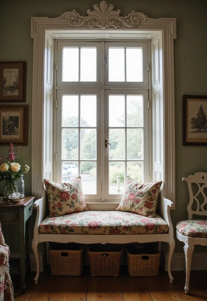 29 Window Seating Ideas for a Dreamy Home Look 7 29 Window Seating Ideas for a Dreamy Home Look - 7. Vintage Inspired Seat