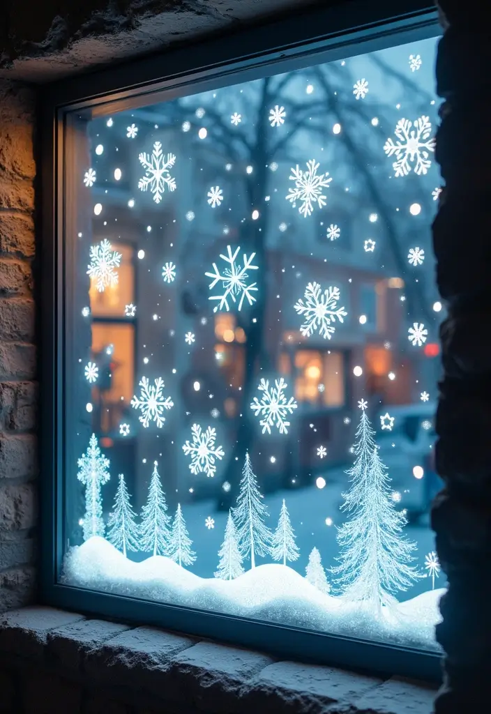 29 Window Snow Spray Ideas for Festive Vibes 14 29 Window Snow Spray Ideas for Festive Vibes - 14. Interactive Designs