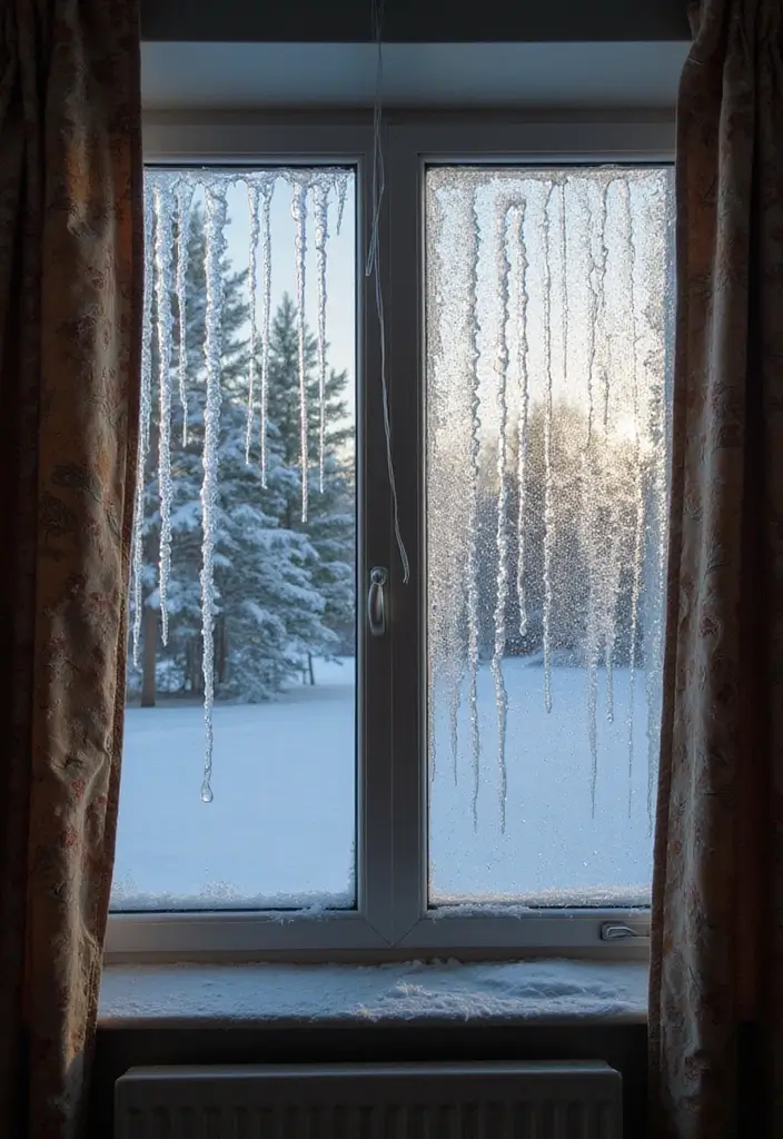 29 Window Snow Spray Ideas for Festive Vibes 6 29 Window Snow Spray Ideas for Festive Vibes - 6. Sparkling Icicles