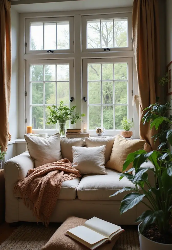30+ Bay Window Bedroom Ideas for Extra Charm - 1. Create a Cozy Reading Nook