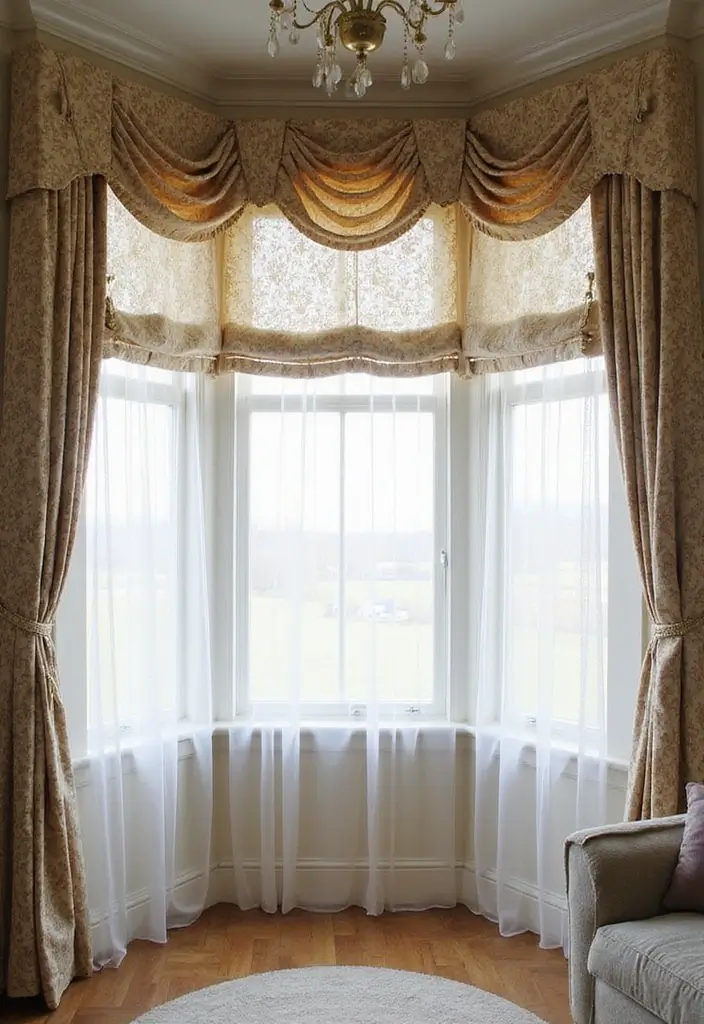 30+ Bay Window Bedroom Ideas for Extra Charm - 6. Stylish Window Treatments