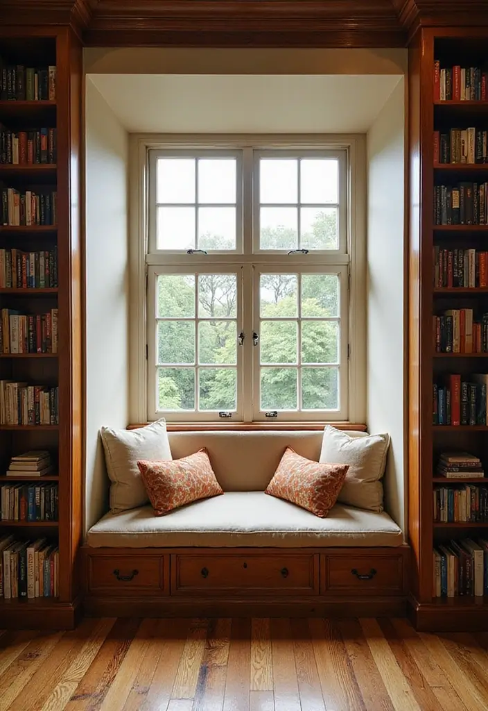 30 Bay Window Ideas That Instantly Upgrade Your Space - 19. Warm Reading Alcove