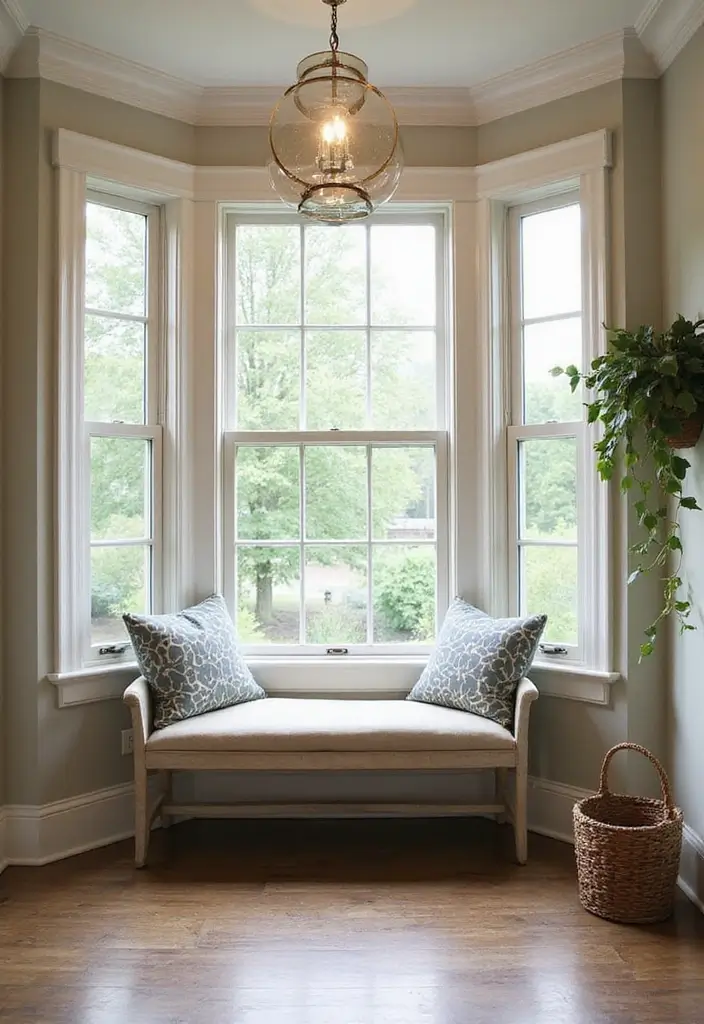 30 Bay Window Ideas That Instantly Upgrade Your Space - 20. Welcoming Entryway Feature
