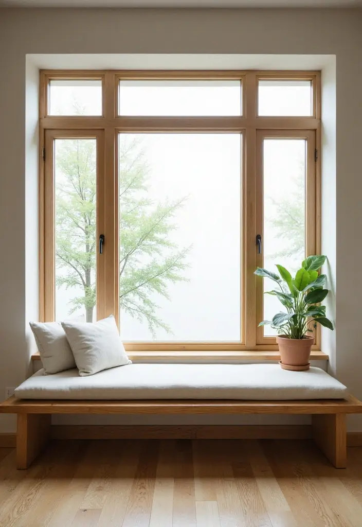 30 Bay Window Ideas That Instantly Upgrade Your Space - 6. Minimalist Zen Space