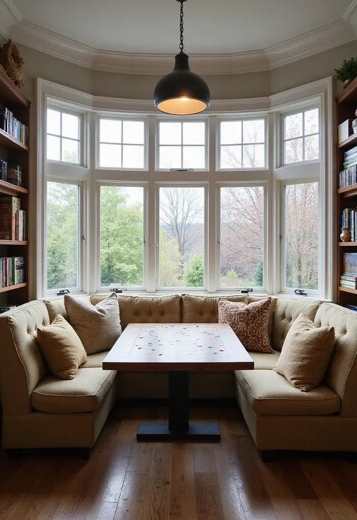 30 Bay Window Ideas That Instantly Upgrade Your Space - 7. Family Game Zone