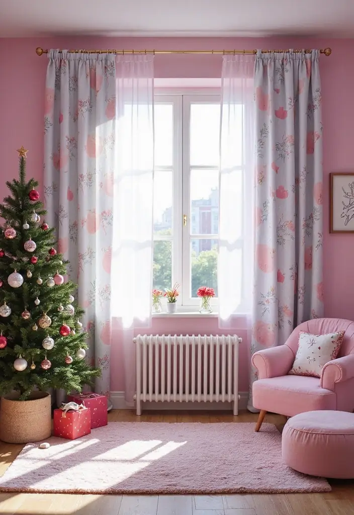 30+ Christmas Curtain Ideas That Set the Holiday Mood 26 30+ Christmas Curtain Ideas That Set the Holiday Mood - 26. Magical Unicorn Themes