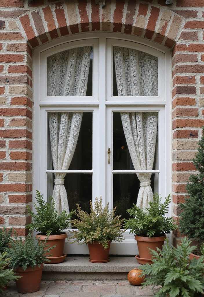 30+ Christmas Curtain Ideas That Set the Holiday Mood 4 30+ Christmas Curtain Ideas That Set the Holiday Mood - 4. Cozy Knitted Textures